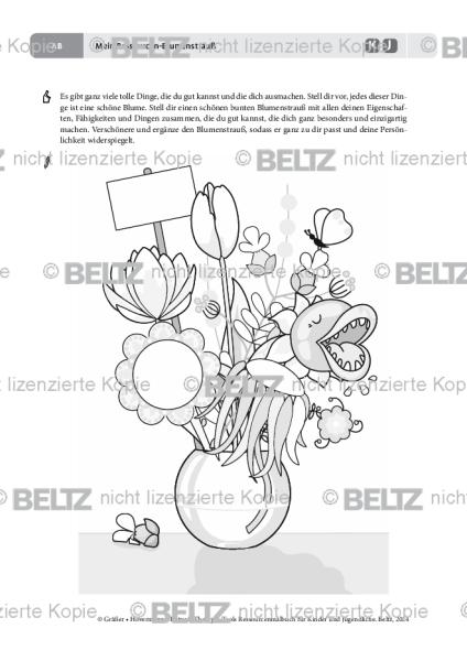 Ressourcenmalbuch: Mein Ressourcen-Blumenstrauß