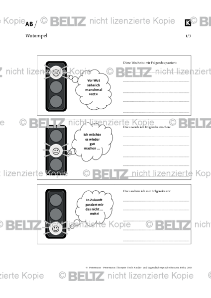 Kinder- und Jugendlichenpsychotherapie: Wutampel