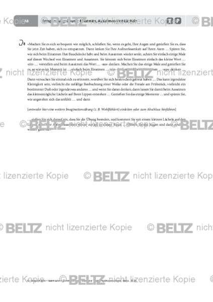 Psychoonkologie: Entspannungsübung: Einatmen, Ausatmen und Lächeln