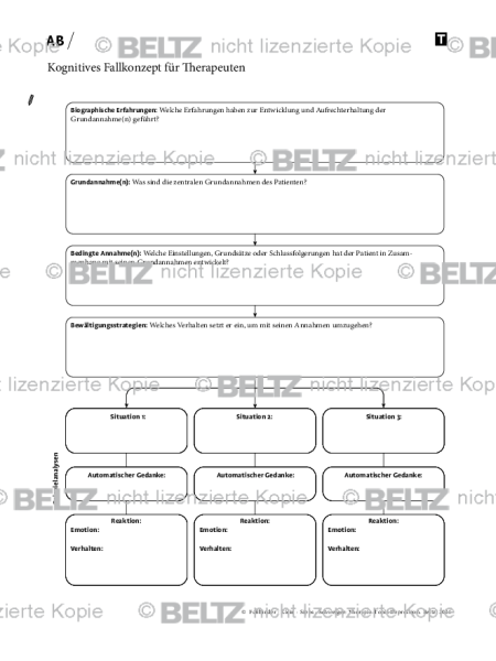 Depression: Kognitives Fallkonzept für Therapeuten