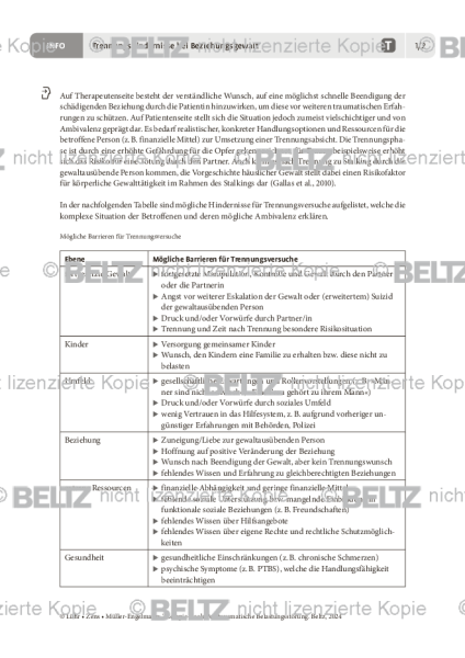 PTBS: Trennungshindernisse bei Beziehungsgewalt