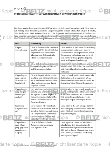 Körperpsychotherapie: Prozessdiagnostik in der Konzentrativen Bewegungstherapie