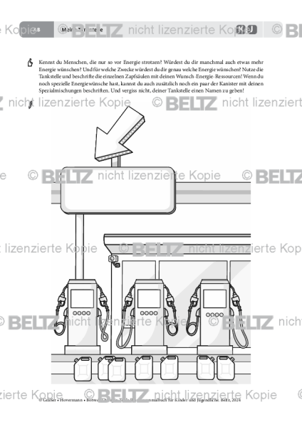 Ressourcenmalbuch: Meine Tankstelle