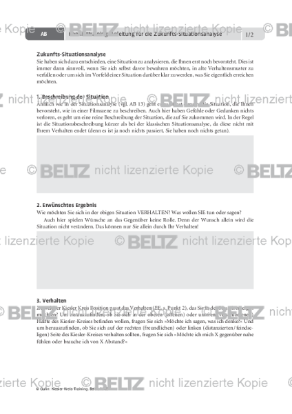 Kiesler-Kreis-Training: Konflikttraining: Anleitung für die Zukunfts-Situationsanalyse