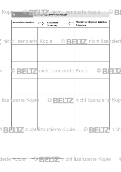 Depression: Erkennen kognitiver Verzerrungen