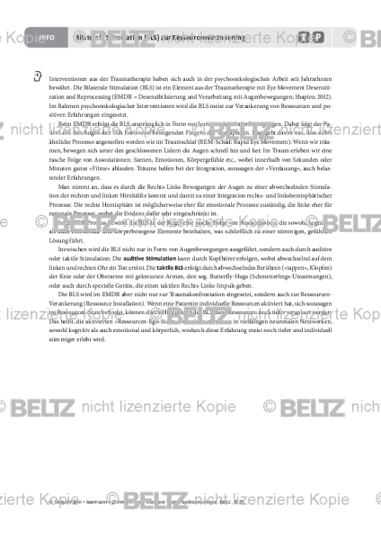 Psychoonkologie: Bilaterale Stimulation (BLS) zur Ressourcenverankerung
