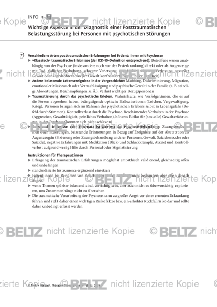 Psychosen: Wichtige Aspekte in der Diagnostik einer PTBS bei Personen mit psychotischen Störungen