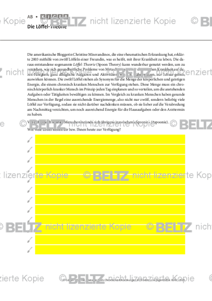 Chronische Erkrankungen: Die Löffel-Theorie