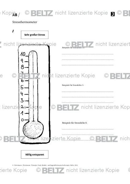 Kinder- und Jugendlichenpsychotherapie: Stressthermometer